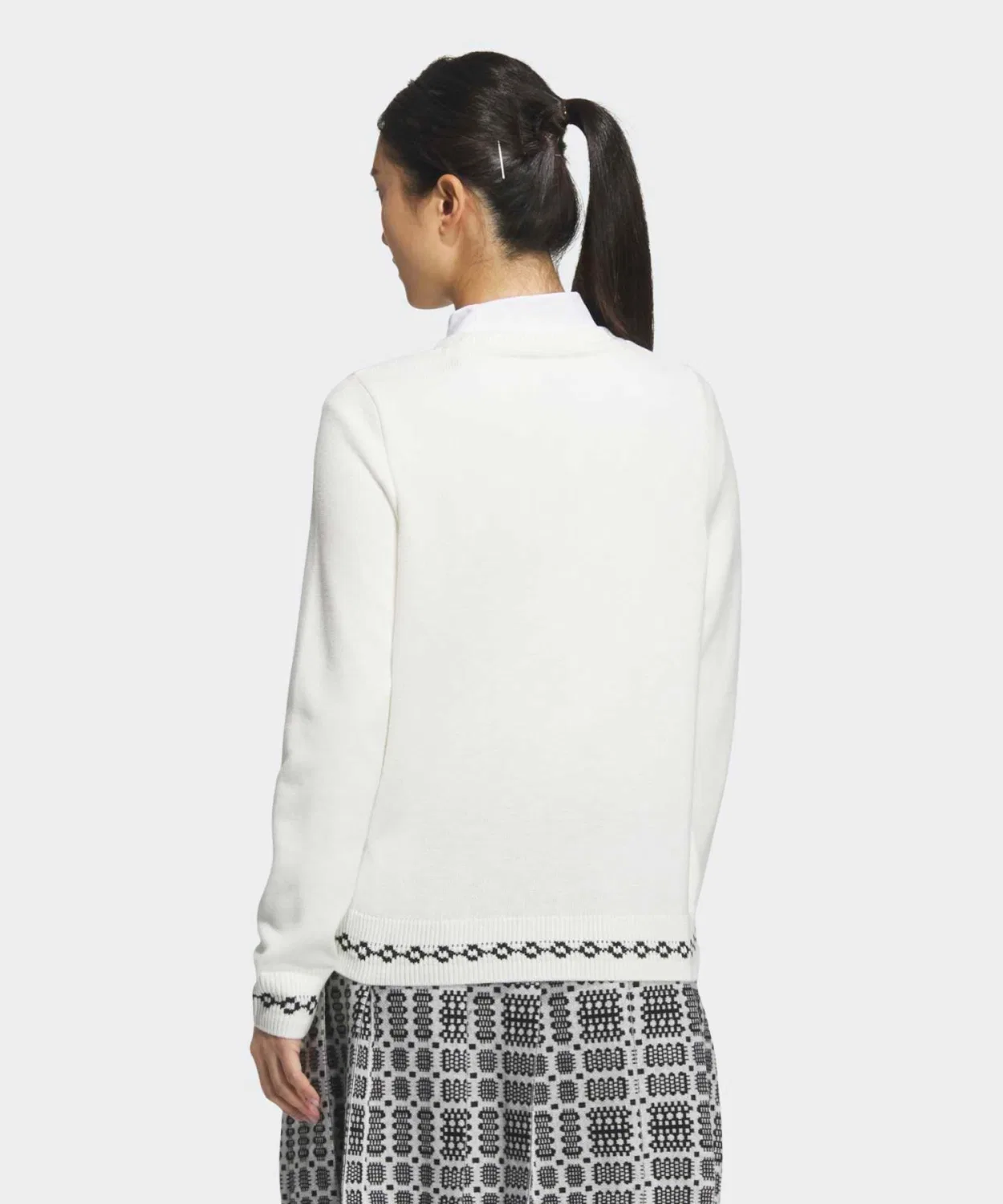Женский свитшот с длинным рукавомTraditional Pattern Adidas, Белый — фото 2