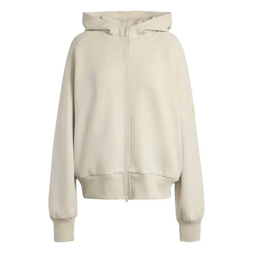 Женский свитшот с молнией Soft Lux Adidas, Beige — фото 3