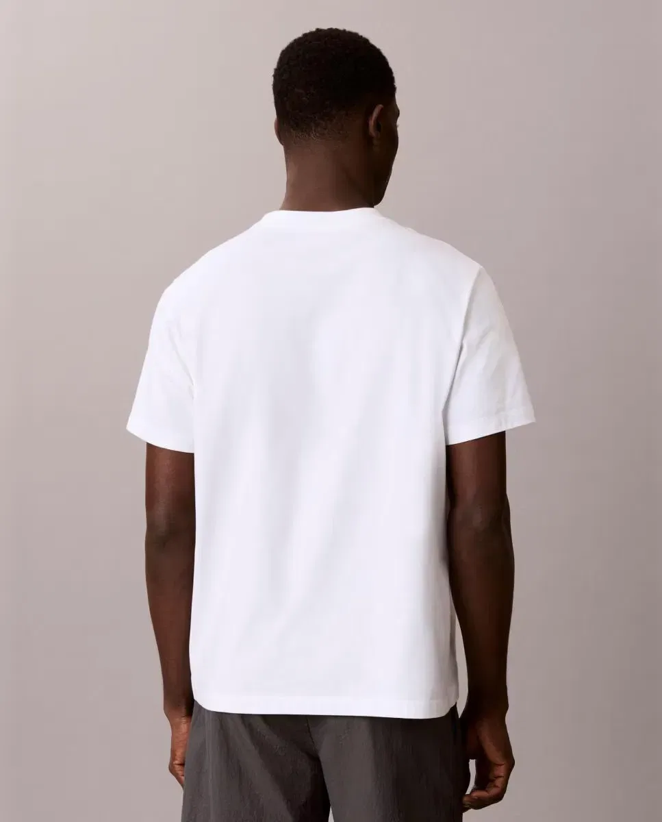 Мужская футболка с принтом Calvin Klein, Blanco — фото 2