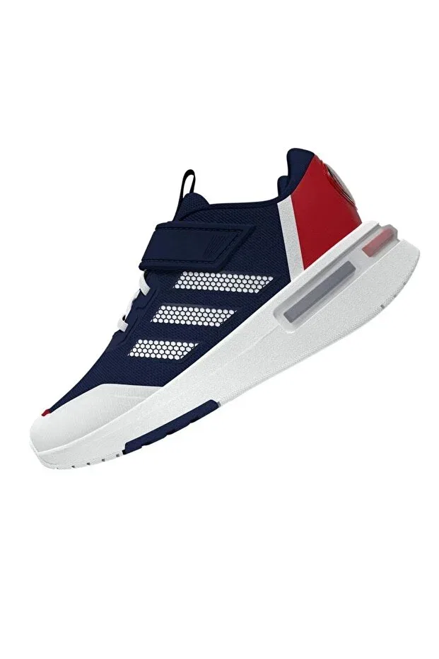 Детские кроссовки для девочек на липучке Adidas, Dark Blue / Cloud White / Silv — фото 4