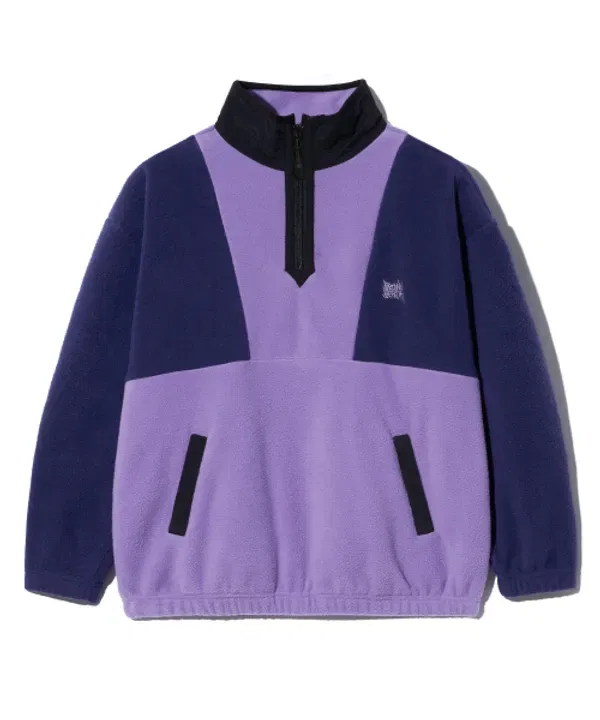 Флисовая кофта ползунок на молнии для детей, фиолетовая, Brownbreath Kids — фото 2