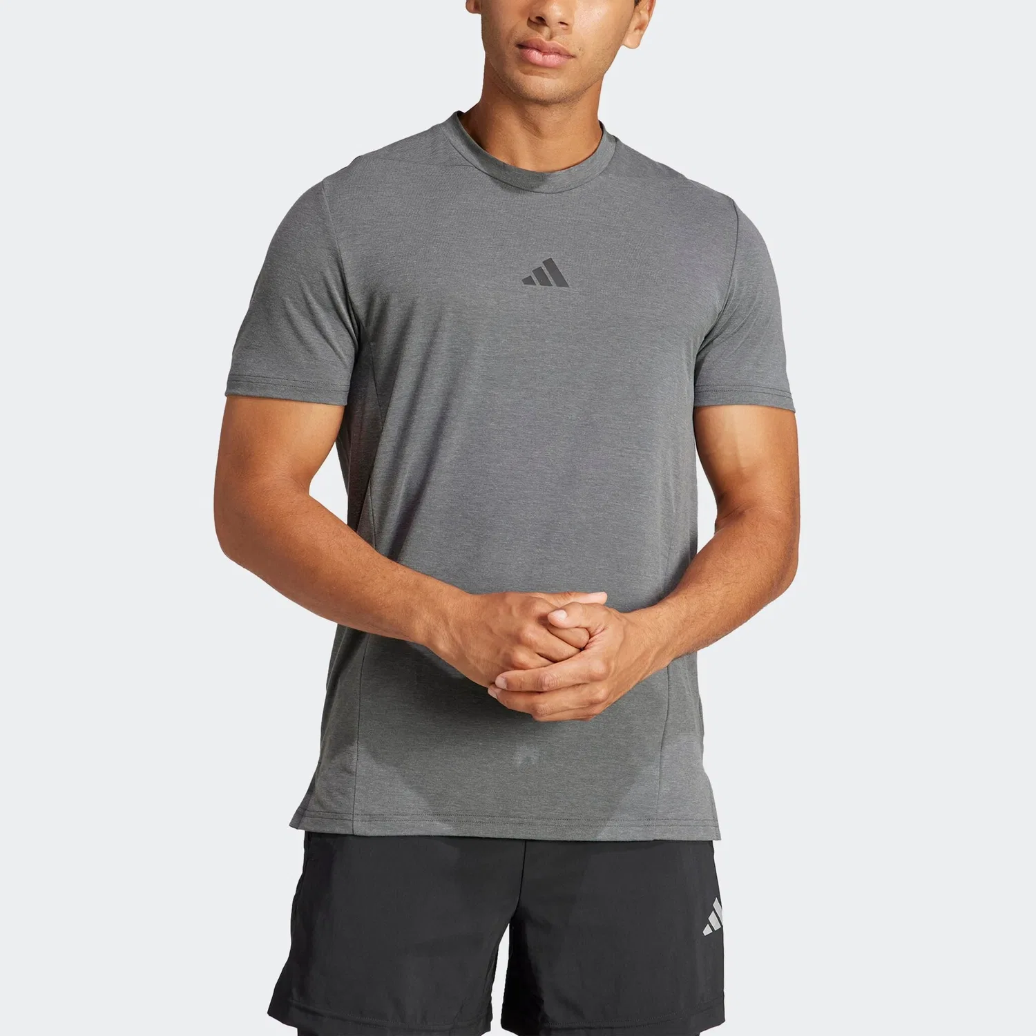 Мужская футболка с круглым вырезом AEROREADY Adidas Performance, Dgh Solid Grey — фото 2