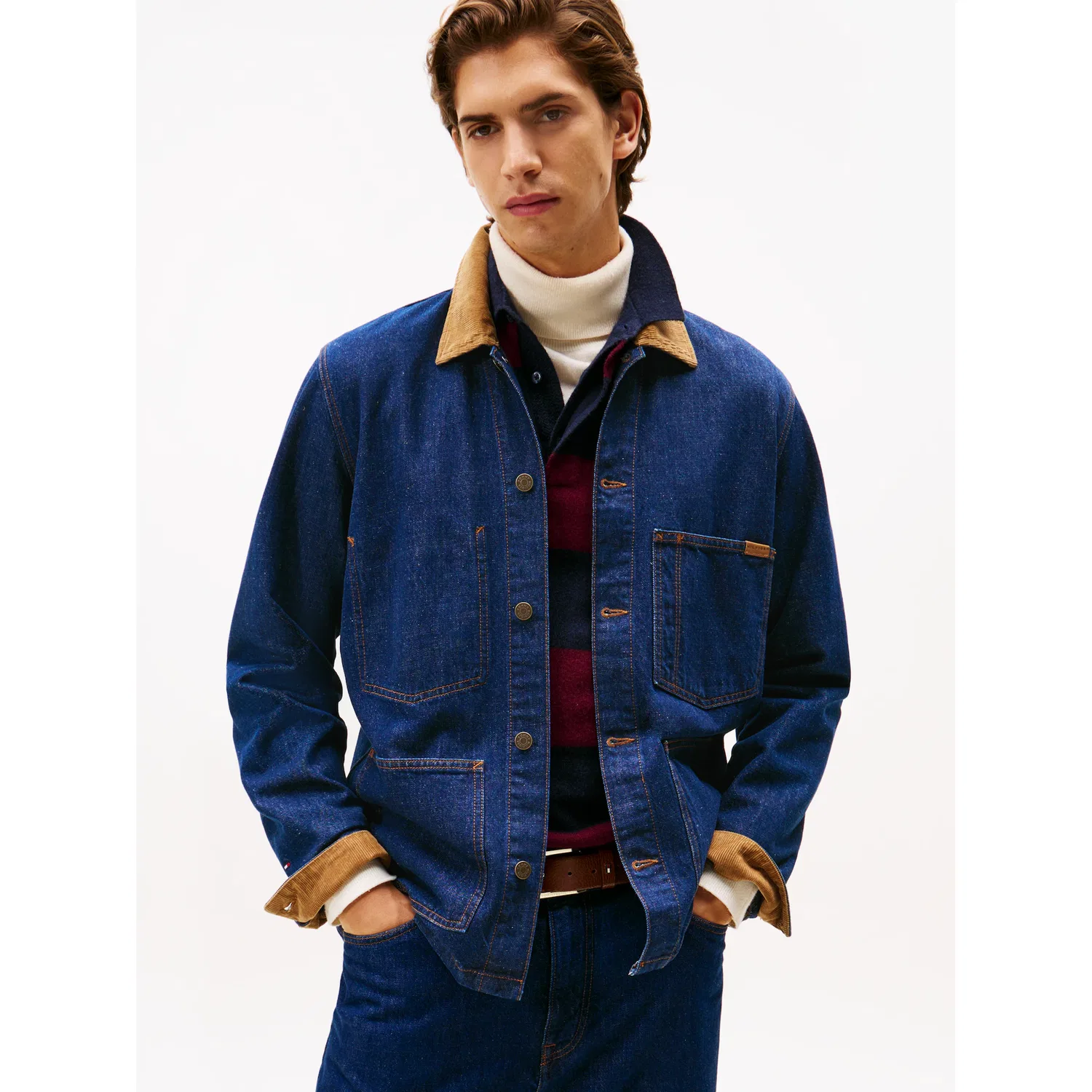 Мужская джинсовая куртка с вельветовым воротником Chore Jacket Tommy Hilfiger, Indigo