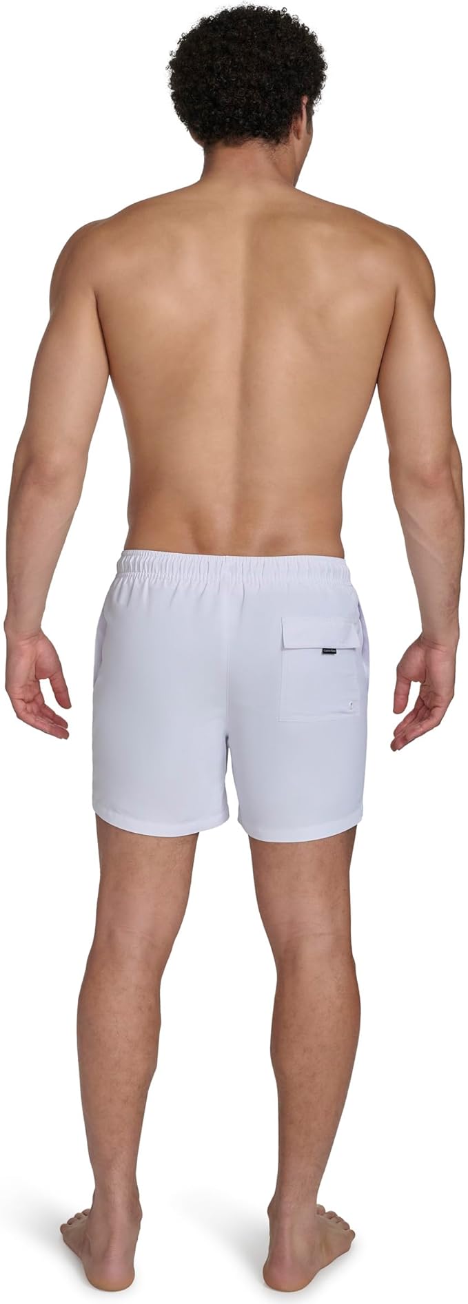 Плавательные шорты Calvin Klein Volley Quick Dry Lightweight Ck Logo, белый — фото 4