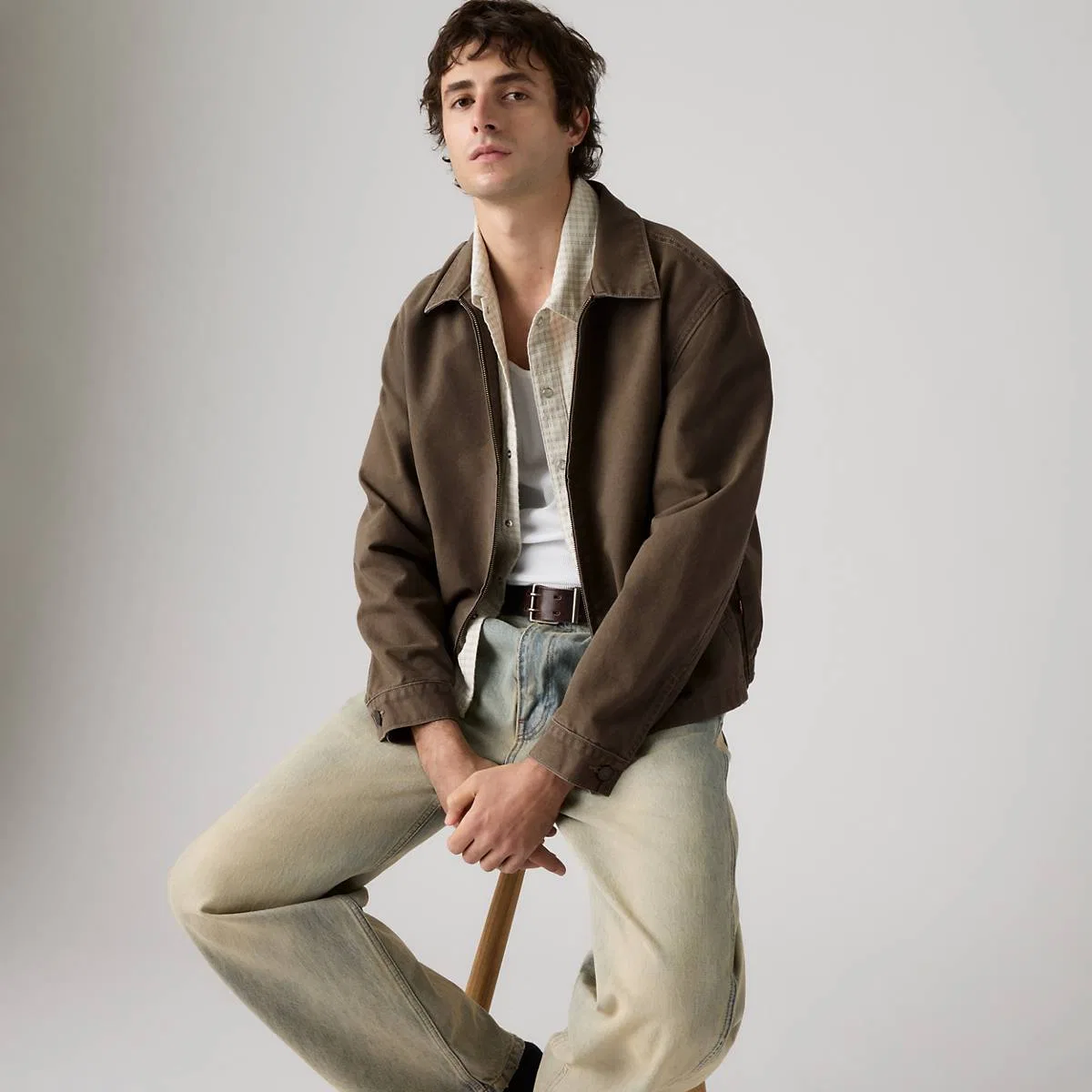 Куртка механика Кастро на молнии Levi's, Maitake Brown - Brown