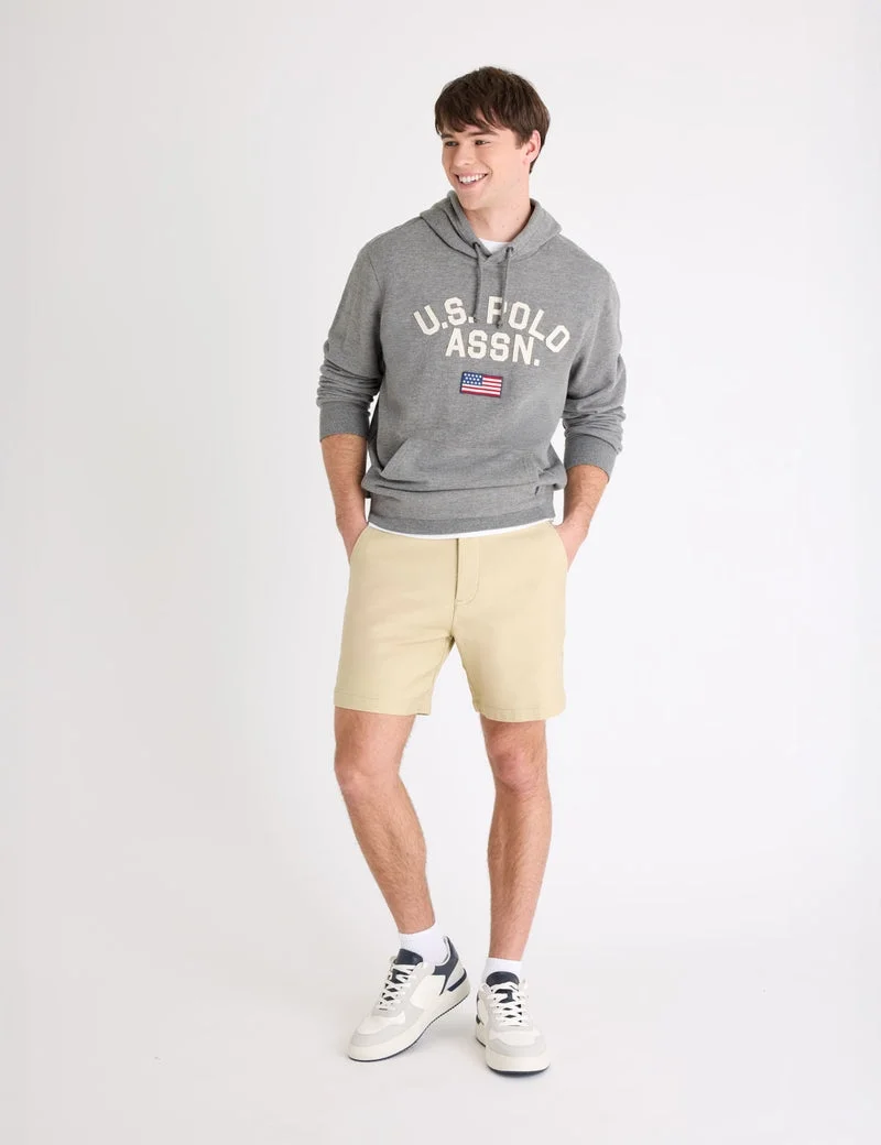 Мужские шорты U.S. Polo Assn. 7" Comfort Waist Faux Knit, хаки — фото 3