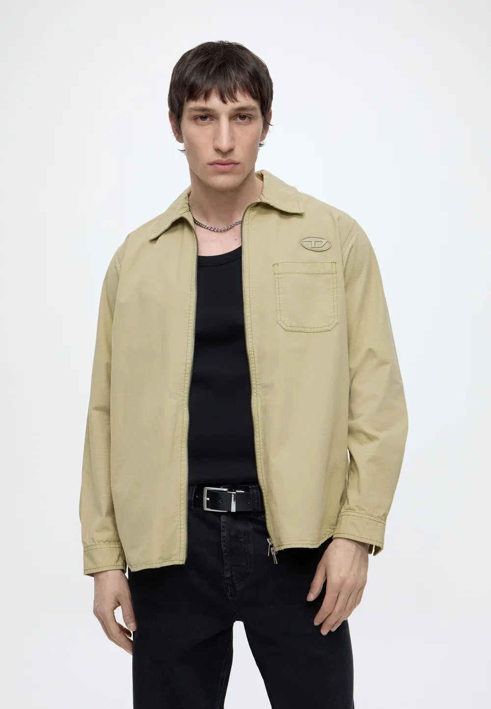 Alias zip - летняя куртка Diesel, Light Green — фото 4