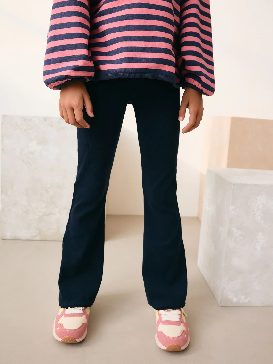 Леггинсы Rib Flare Leggings Next, темно-синий
