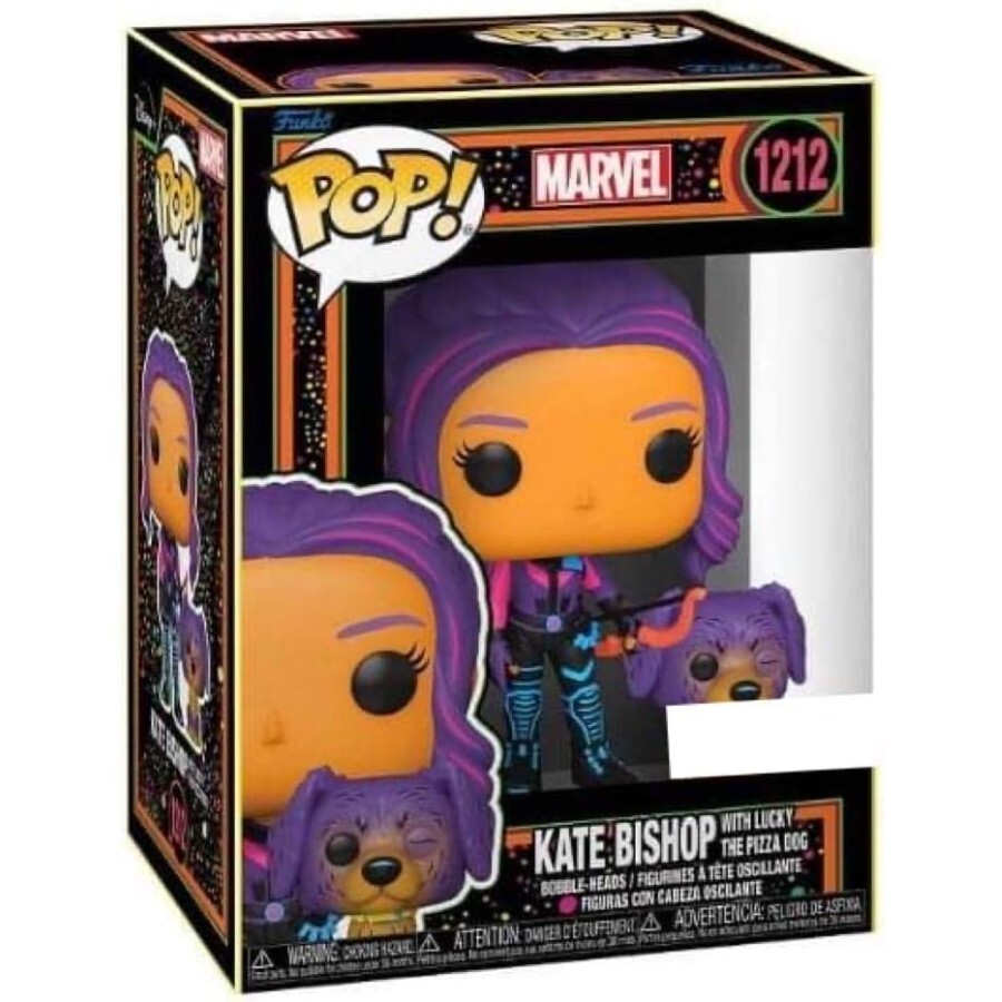 

Набор фигурок Кейт Бишоп и Лаки Funko POP Marvel Black Light MCU Glow Toy, 2 предмета