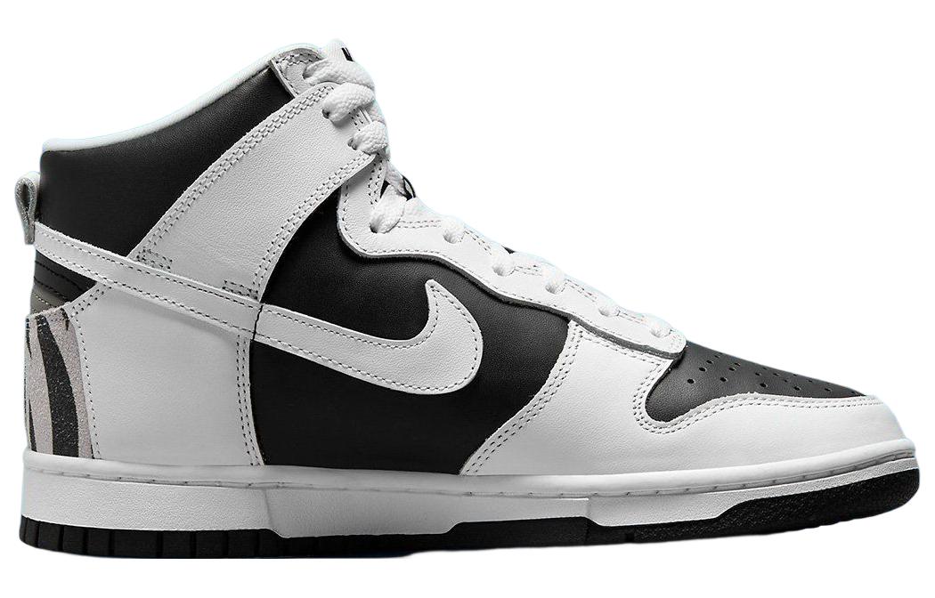 Кроссовки Nike Dunk High, белый/черный — фото 2