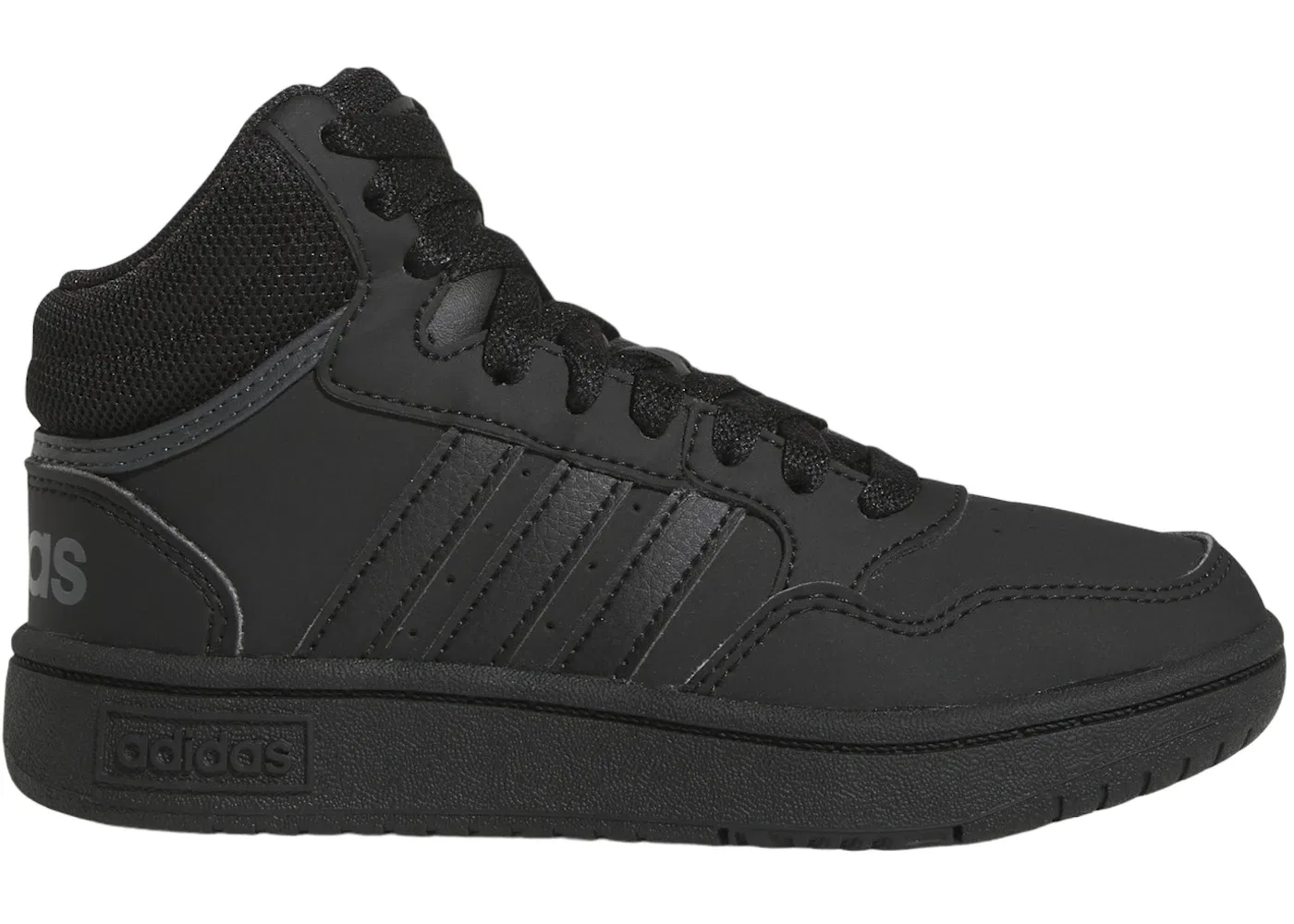 Детские кроссовки с закрытой пяткой Adidas Hoops Adidas, Core Black/Core Black/Grey Six