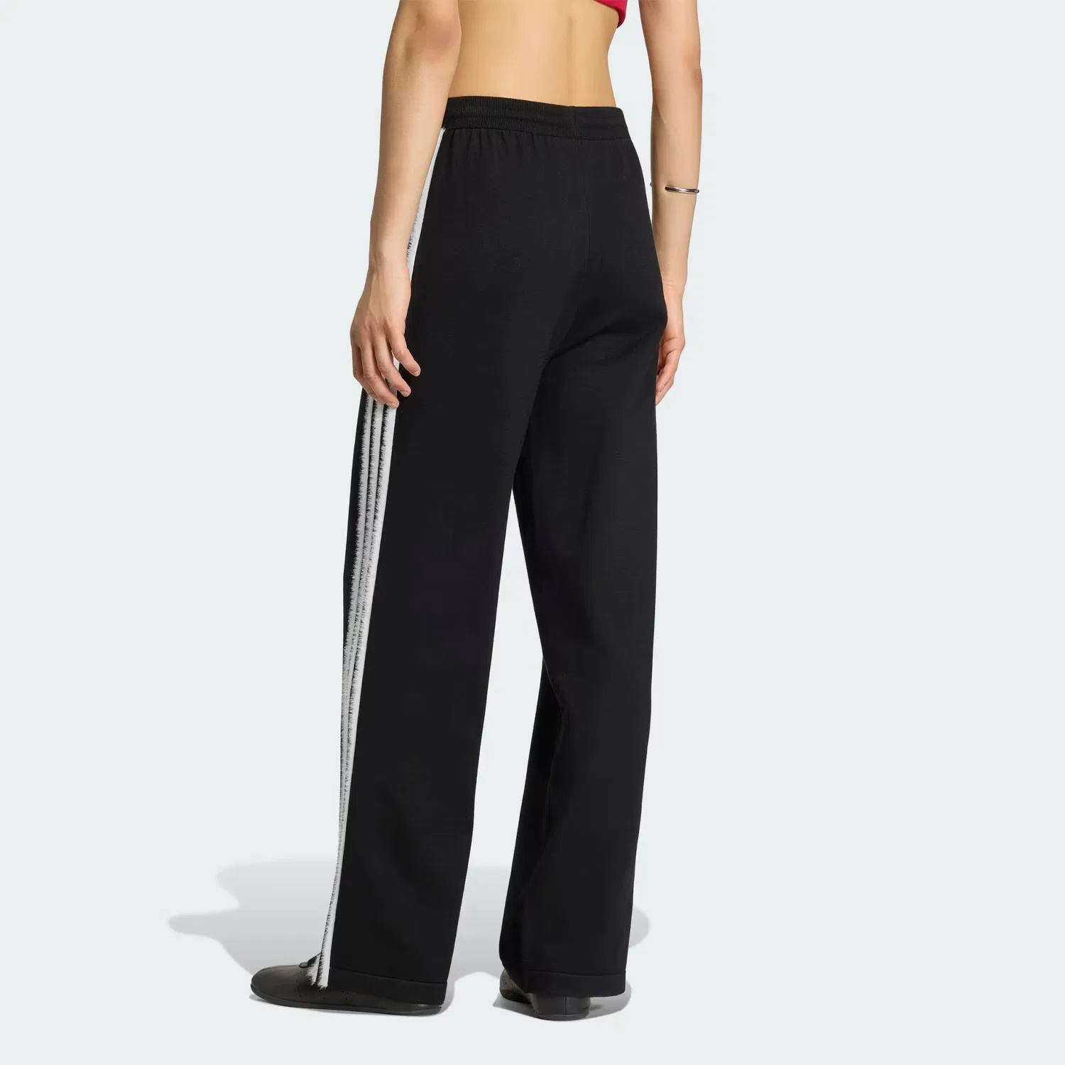 Женские трикотажные брюки Firebird Adidas Originals, черный/белый — фото 2