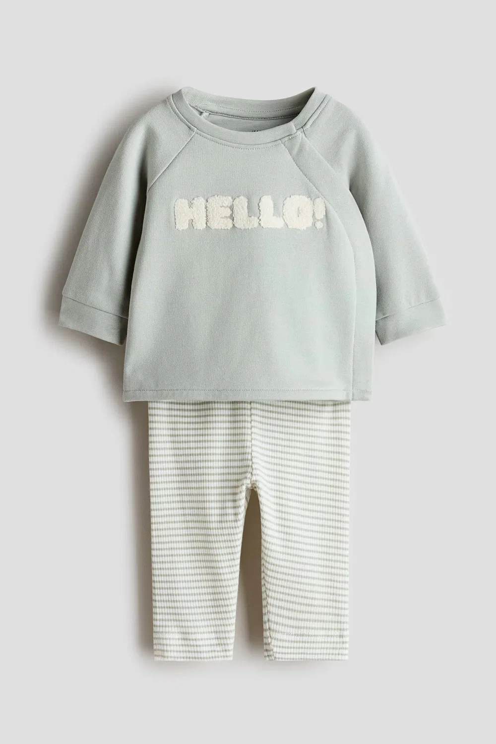Хлопковый комплект из 2 предметов H&M, Helles Matttürkis/Hello!