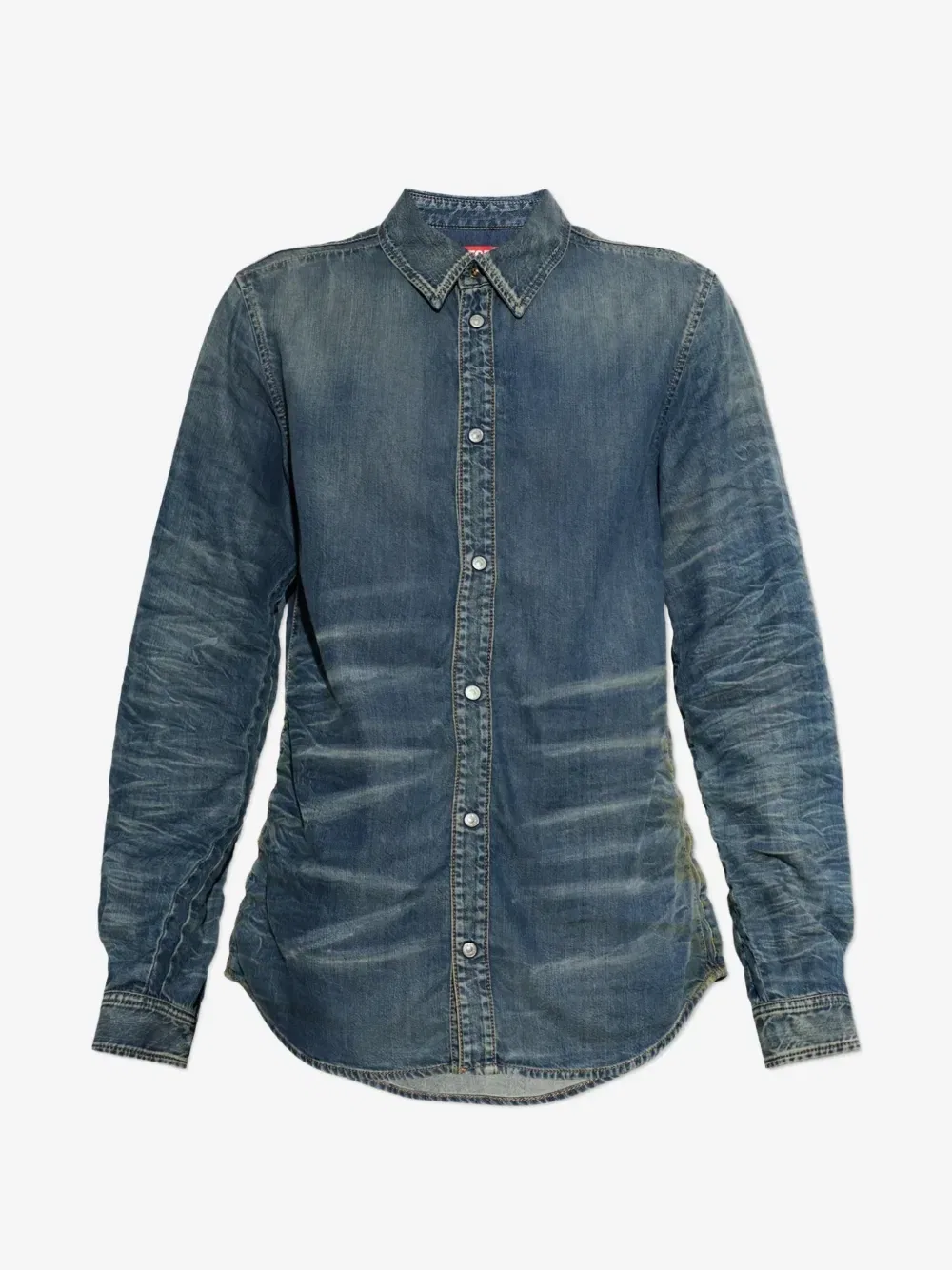 Выцветшая рубашка с усами DIESEL, синий