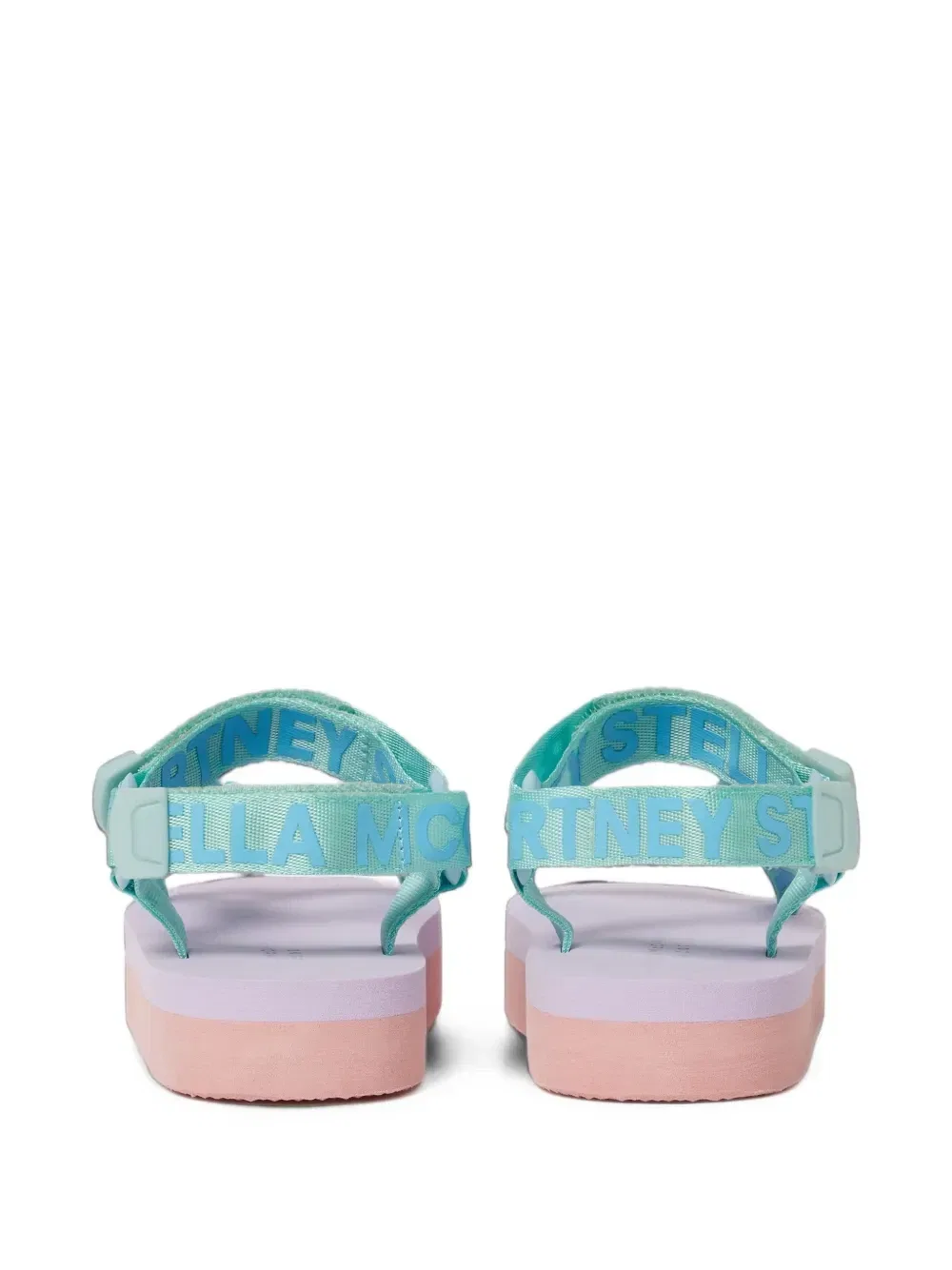 Босоножки на платформе с логотипом Stella McCartney Kids, синий — фото 4