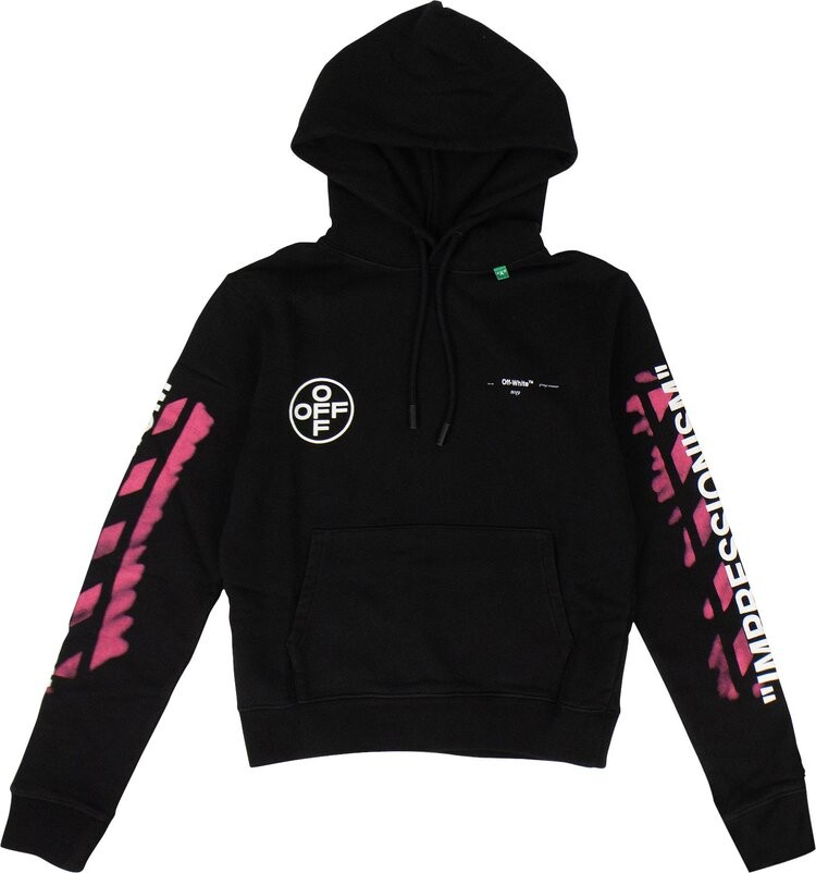 

Толстовка Off-White Stencil Arrow Hooded Sweatshirt 'Black', черный