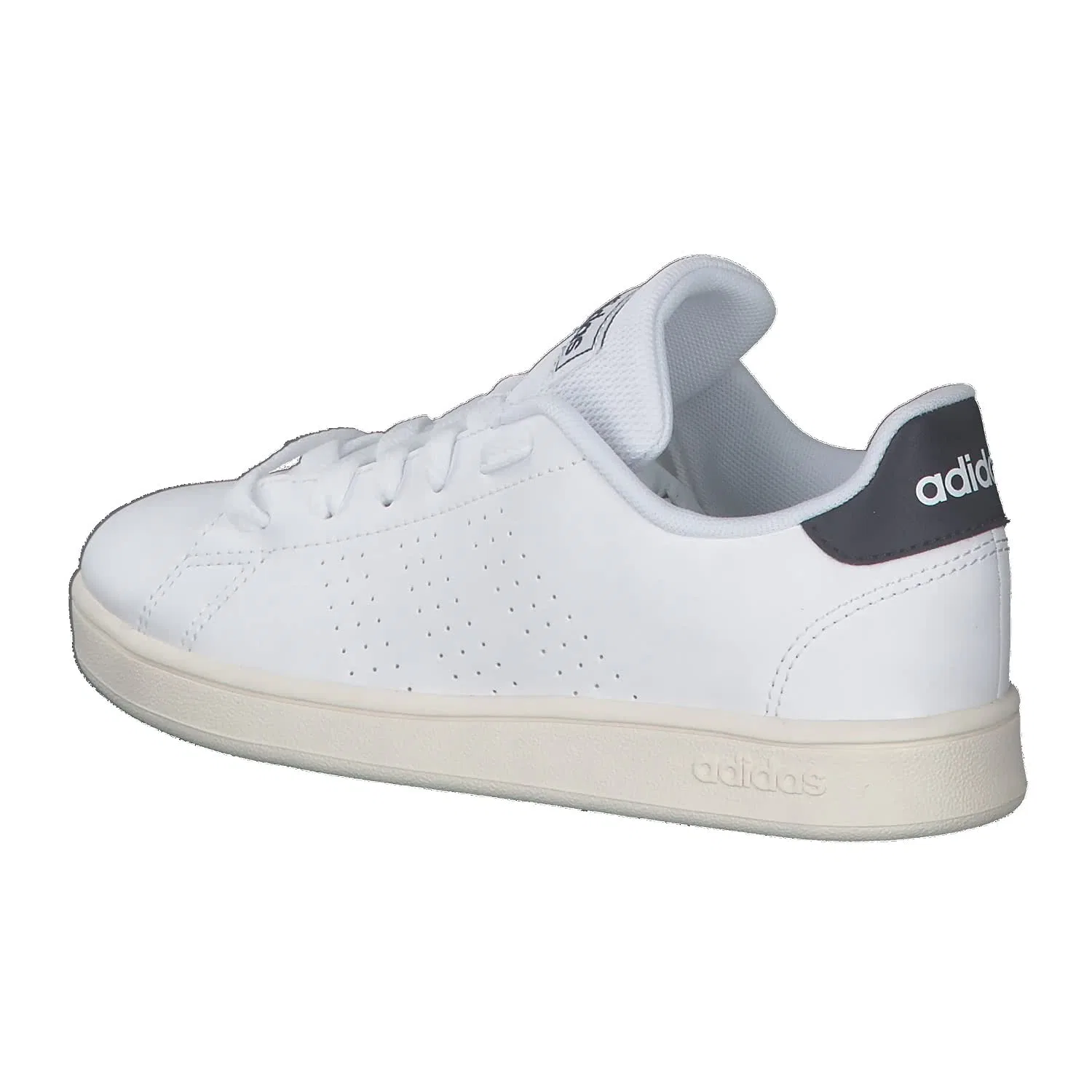 Детские кроссовки с перфорированными полосками Advantage K Adidas, White Legend Ink Cloud White — фото 3