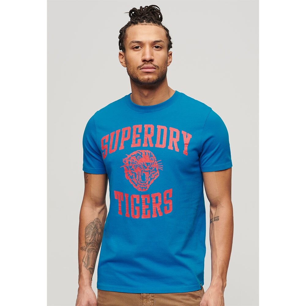 

Футболка с коротким рукавом Superdry Track & Field Ath Graphic, синий