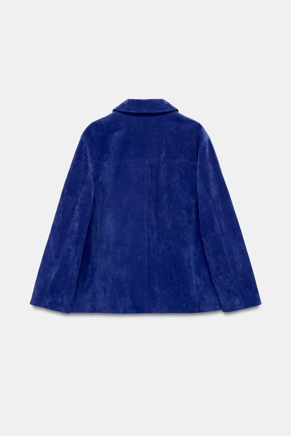 Женская кожаная куртка ZW Collection Zara, синий — фото 4