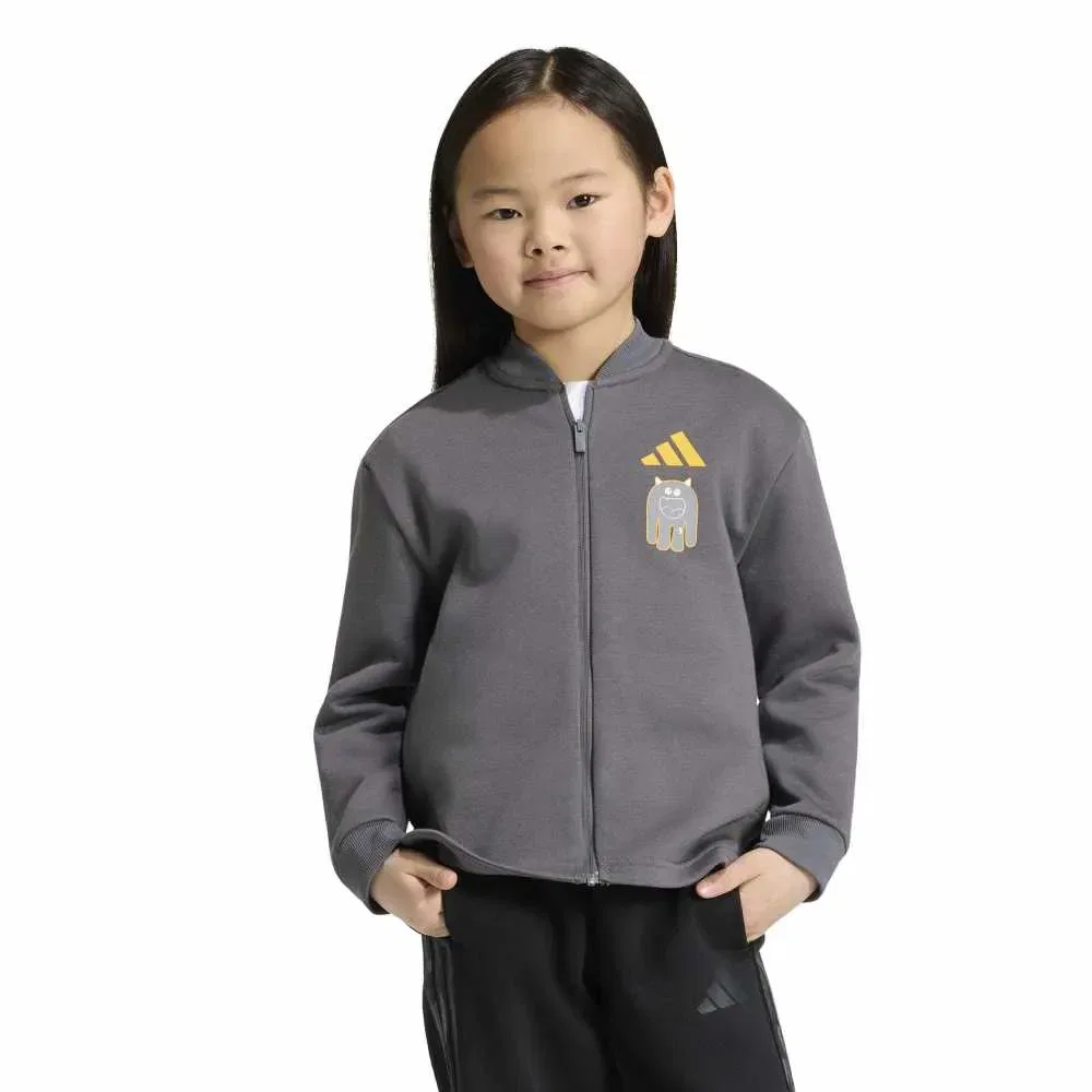 Детский свитшот с капюшоном и полной молнией Monster Adidas, Grey