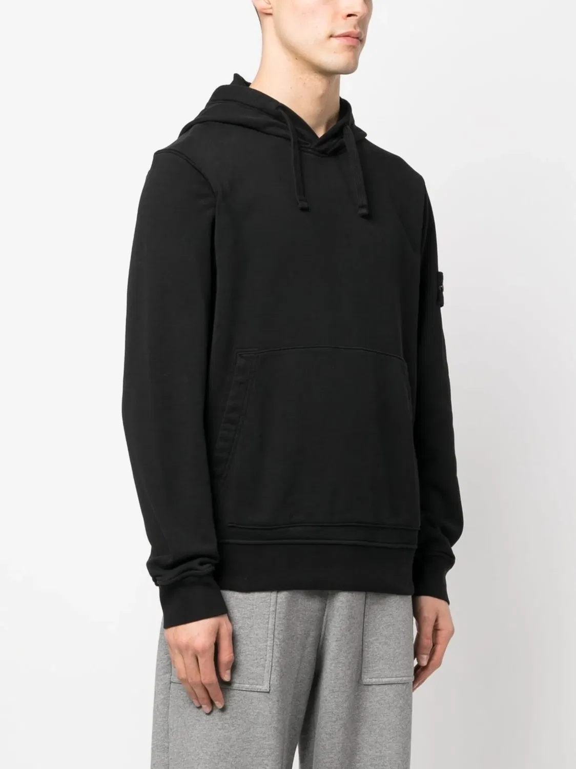 Stone Island Худи Compass с кулиской, черный — фото 4