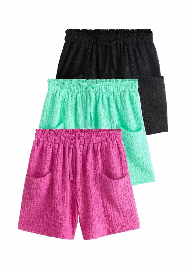 Комплект из 3 шорт, Shorts, Next black, pink, green, черный/зеленый/розовый