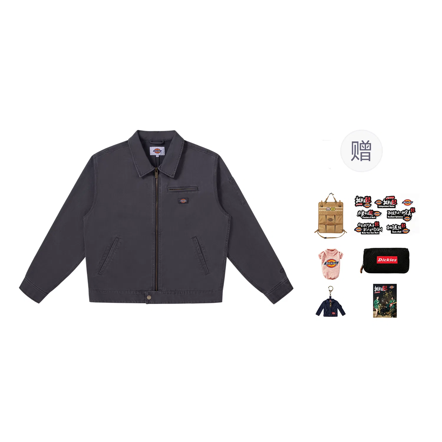 Детская куртка с воротником-лацканом, прямой крой, Dickies, Bone Brown — фото 3