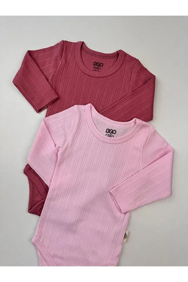 Детское боди для новорожденных с длинным рукавом Efu Baby, Cherry-Pink — фото 3