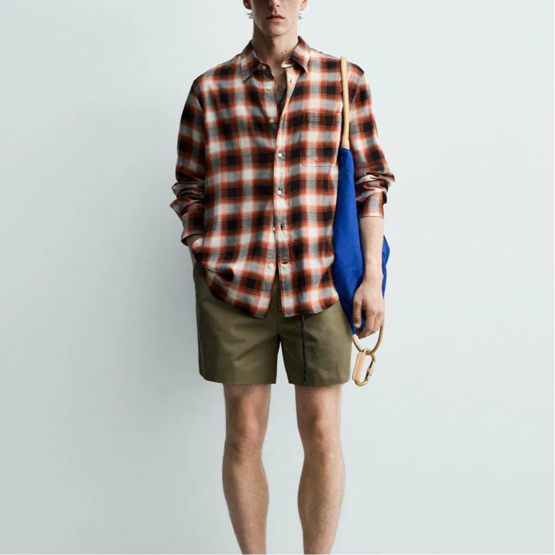 Мужская рубашка с длинным рукавом Aaron Levine Shirts ZARA, Red — фото 4