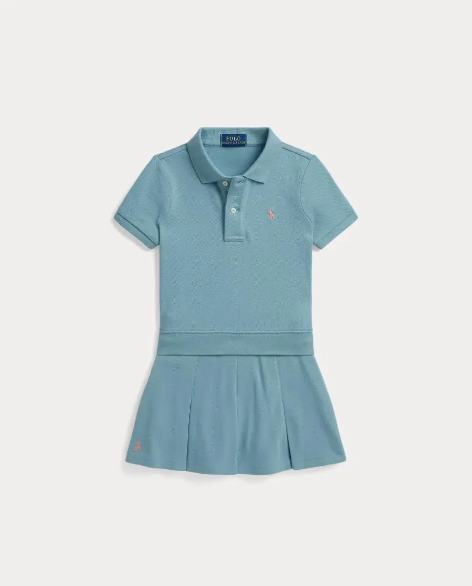 Детский комплект для девочек из поло и юбки Polo Ralph Lauren, Azul Claro