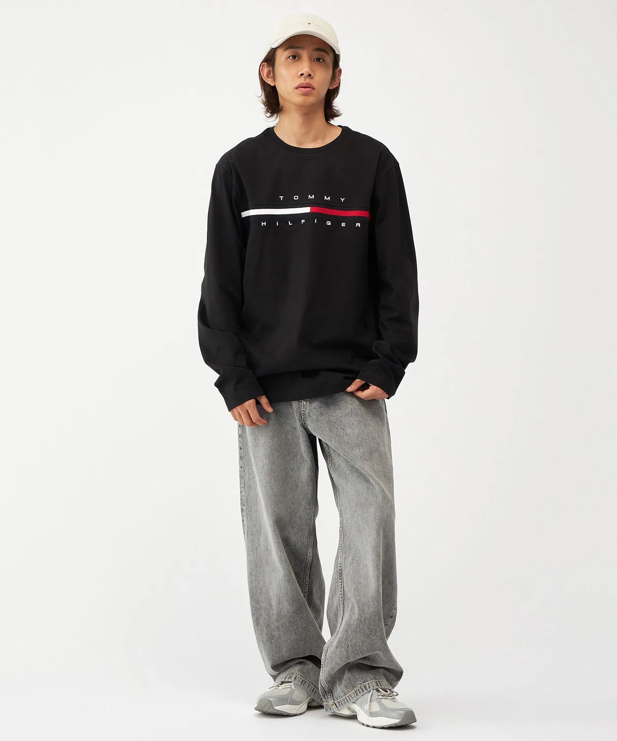 Мужская футболка с длинным рукавомс принтом TINO TEE TOMMY HILFIGER, Black — фото 3