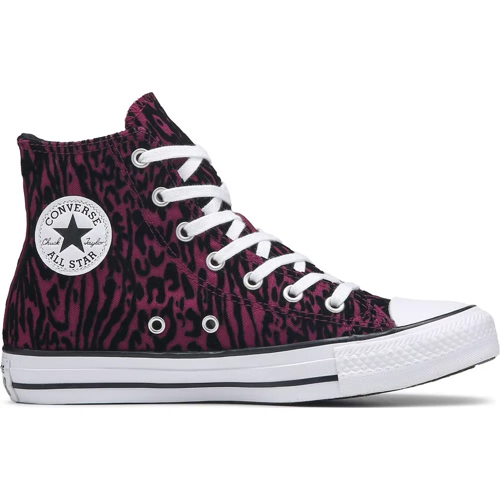Детские кроссовки Chuck Taylor All Star High Top Converse, Purple Leopard — фото 2