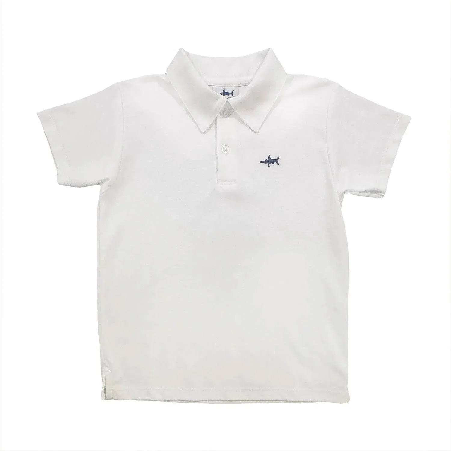 Детское поло для мальчиков с коротким рукавом хлопковое Signature Saltwater Boys Co., White — фото 4