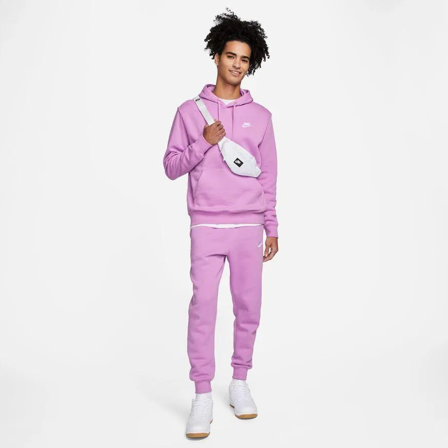 Мужское худи из флиса с капюшоном Nike Sportswear Club Fleece, Fluoreszierendes Magenta — фото 4