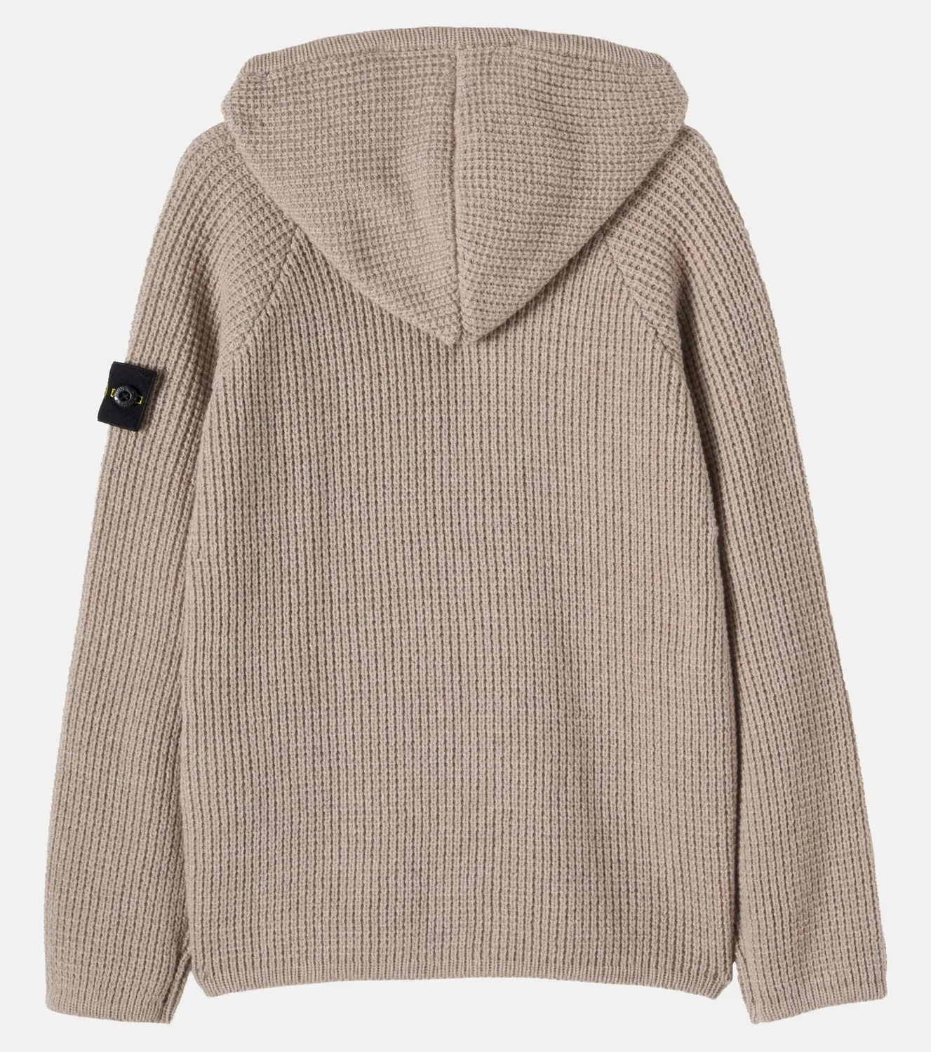 Джемпер на молнии с капюшоном Stone Island Junior, бежевый — фото 3