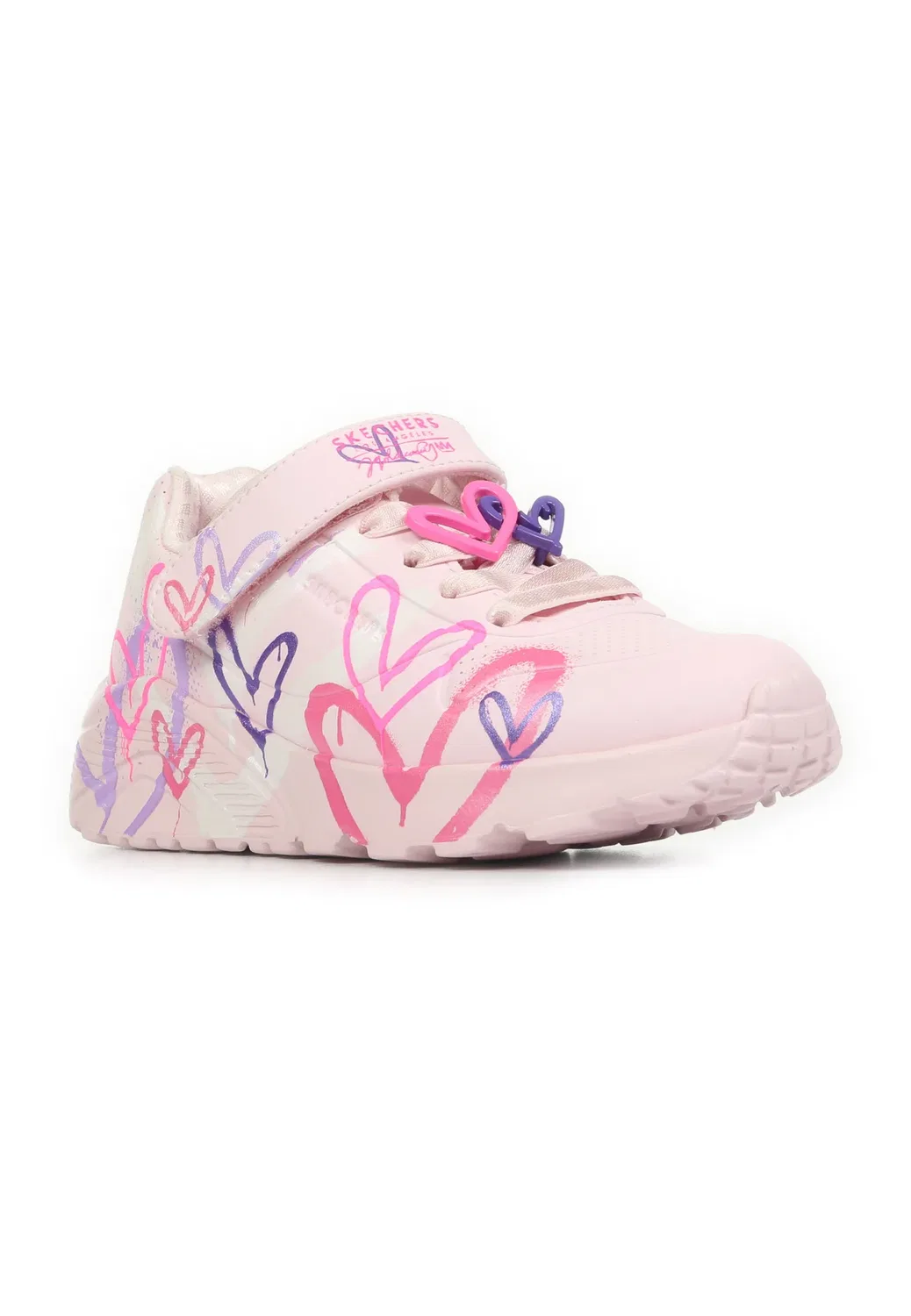 Статус Uno Lite Heart - кроссовки Skechers, Light Pink Multi — фото 2