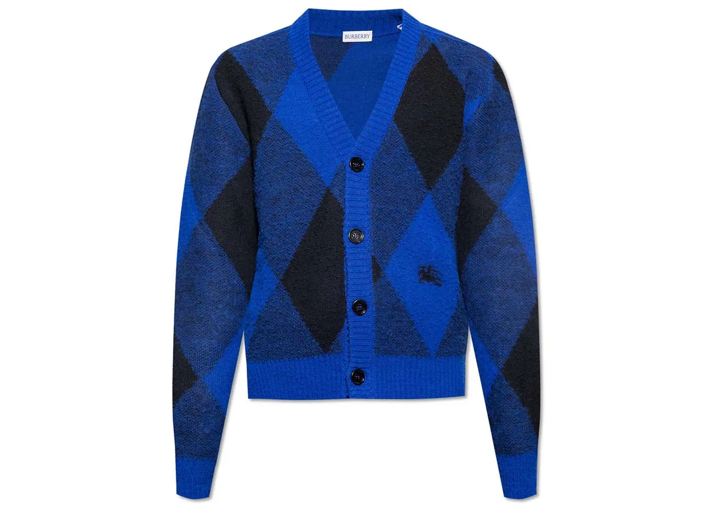 Мужской кардиган с принтом Argyle Burberry, Blue/Black