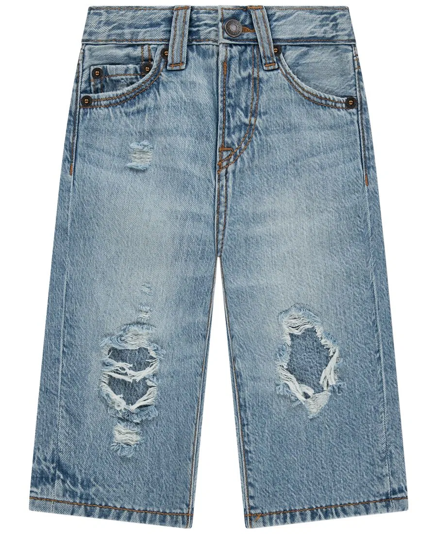 Джинсы мешковатые с эффектом потертости Baby Boys' Destroyed Baggy Jeans abercrombie kids, Drip