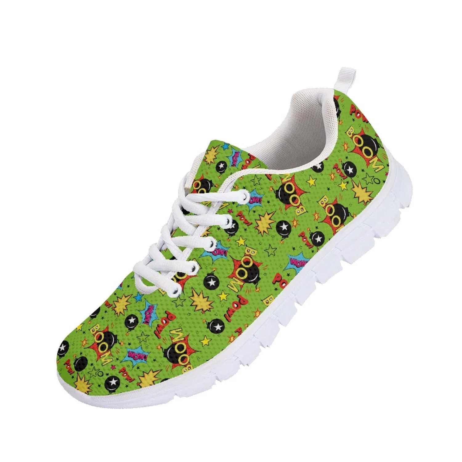 Детские кроссовки с принтом Dajingkj, Halloween Element Design White