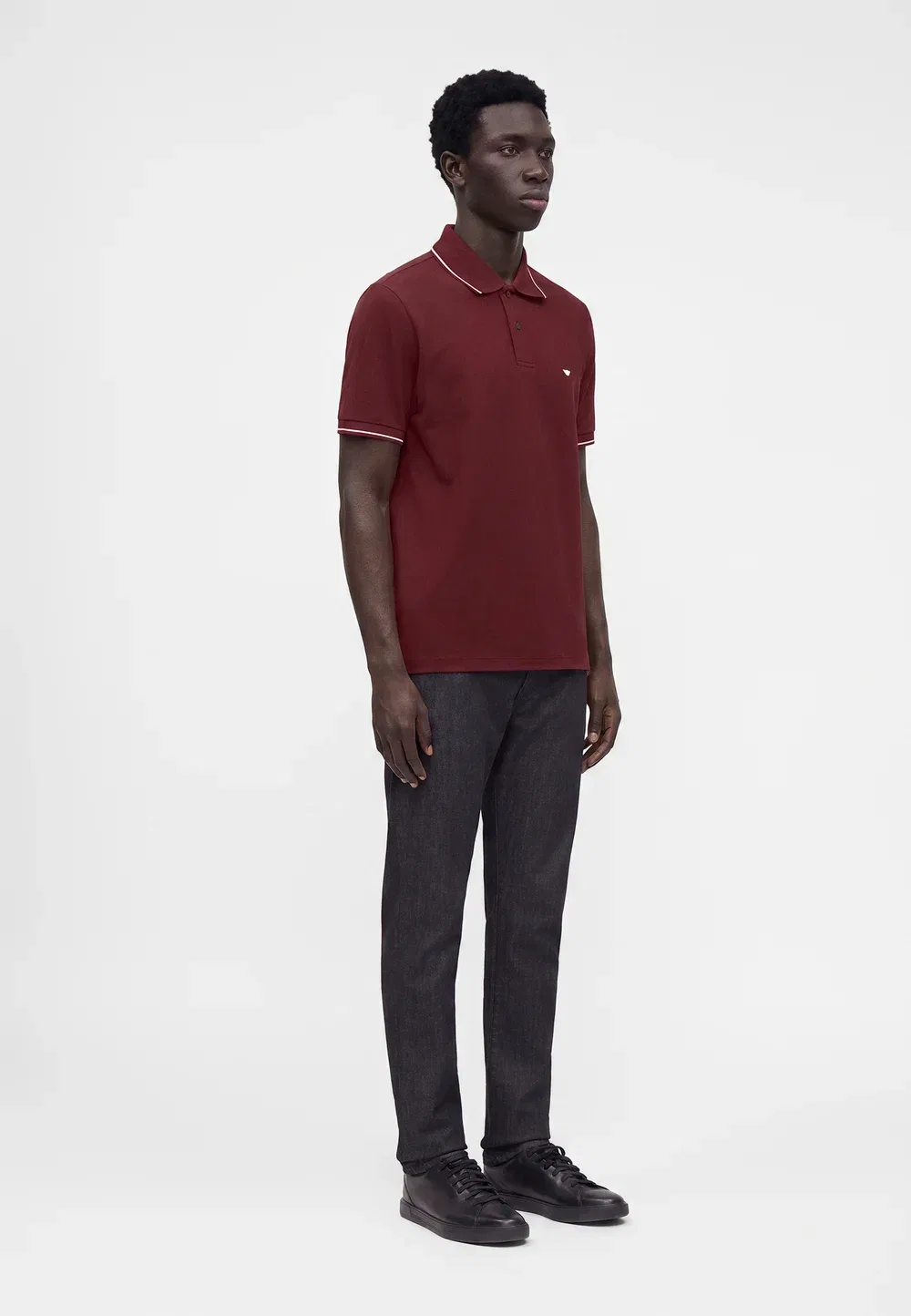 Рубашка поло Emporio Armani, Chocolate Truffle — фото 4