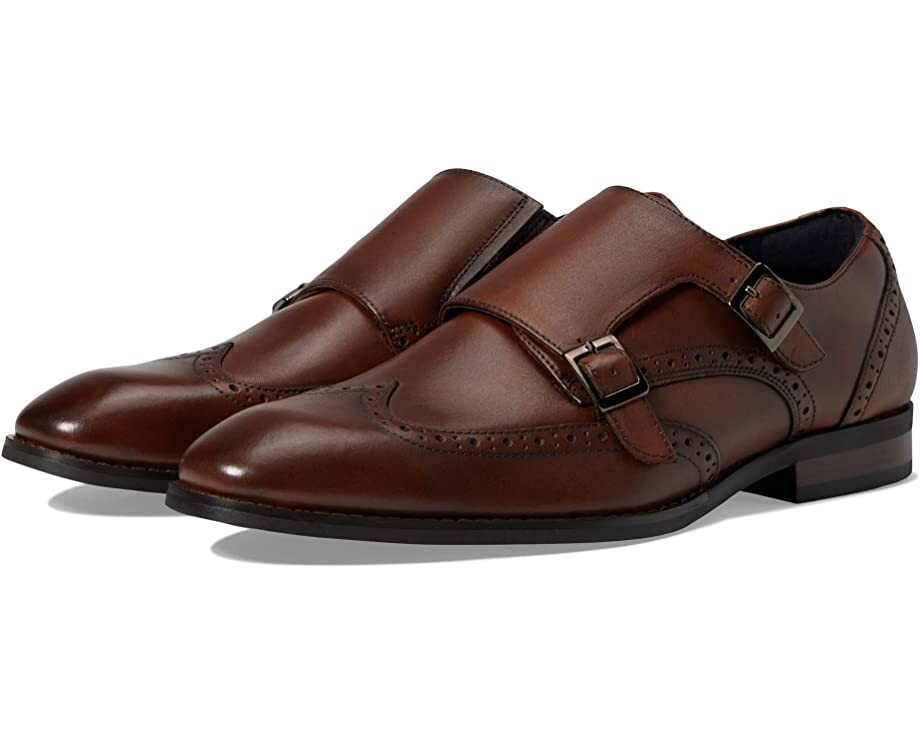 

Оксфорды Karson Wing Tip Double Monk Strap Stacy Adams, коньяк