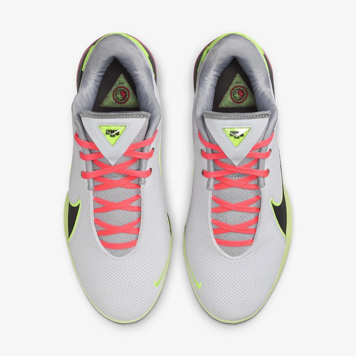 Мужские кроссовки Nike Lebron XXII, White Medium Ash Hot Lava Volt Glow — фото 4