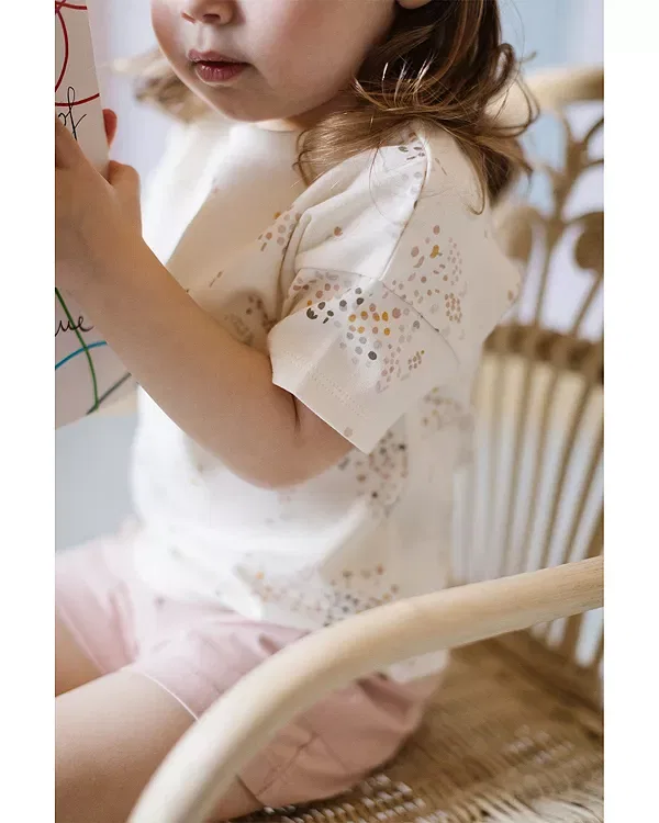 Детская футболка с принтом Unisex Dropped Shoulder Tee Pehr, Flower Patch — фото 2