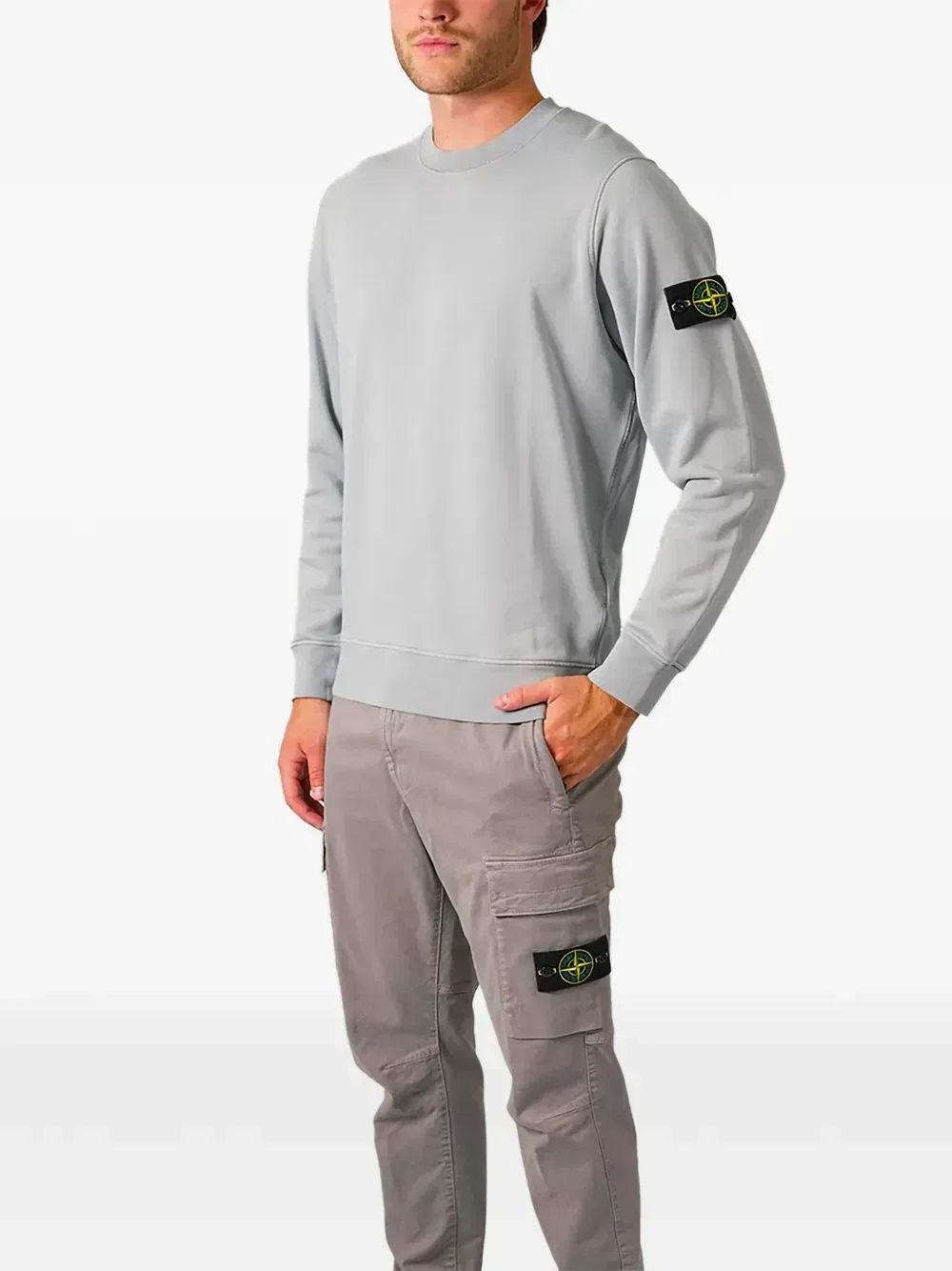 Толстовка 6100060 из органического хлопка Stone Island, серый — фото 2