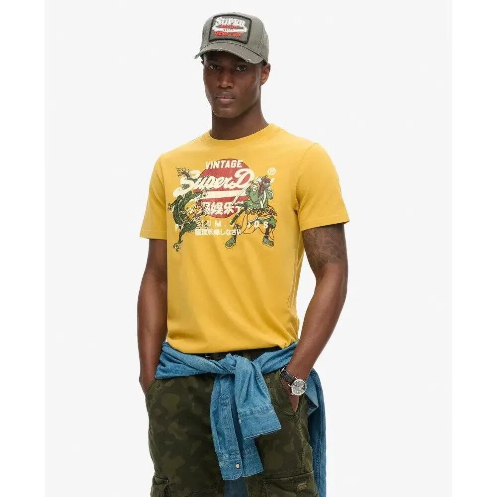 Мужская футболка с принтом Tokyo Superdry, Yellow — фото 2