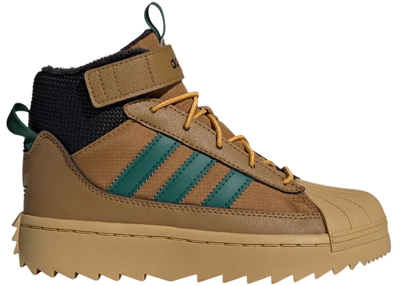 Детские кроссовки Lifestyle Adidas Superstar Winter Trek, Bronze Strata/Collegiate Green/Golden Beige