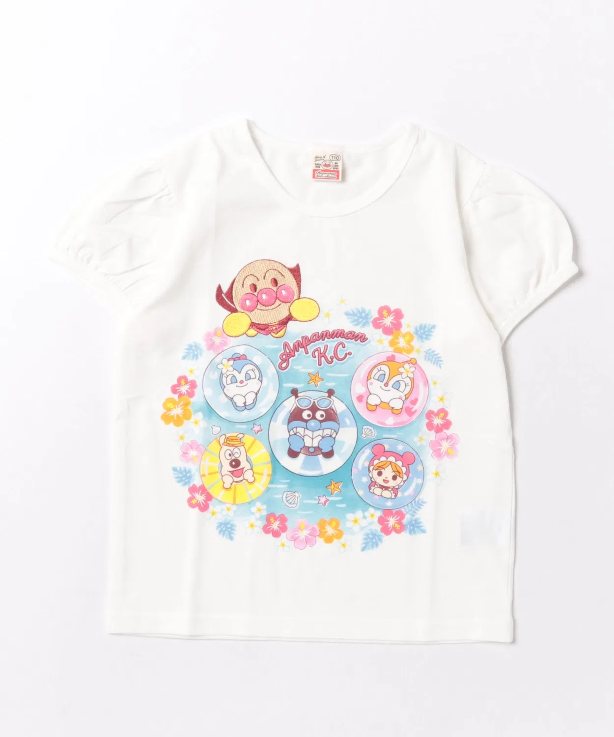 Детская футболка с коротким рукавом с принтом Anpanman ANPANMAN KIDS COLLECTION, Off White
