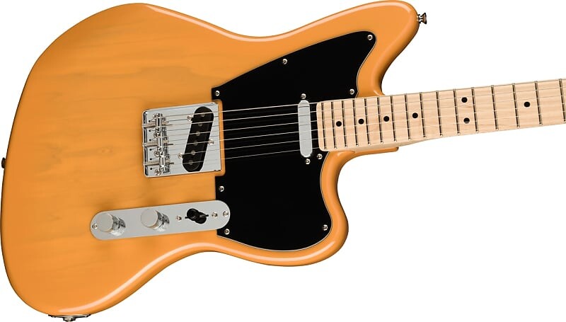 

Fender Paranormal Offset Telecaster, кленовый гриф, черная накладка, цвет ириски