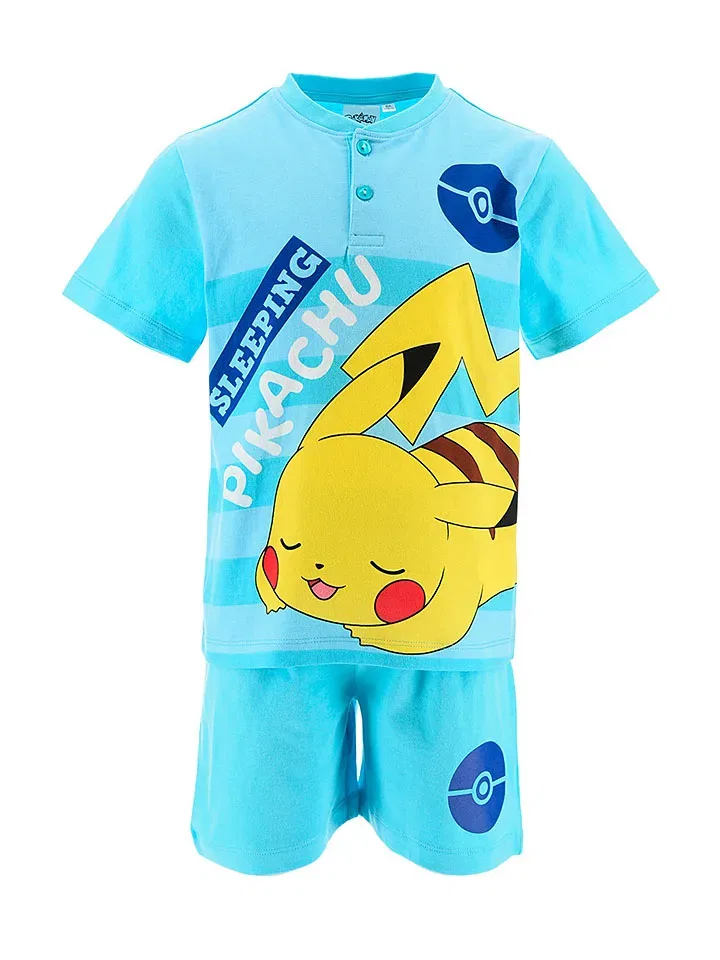 Пижама с принтом Pokemon, голубой