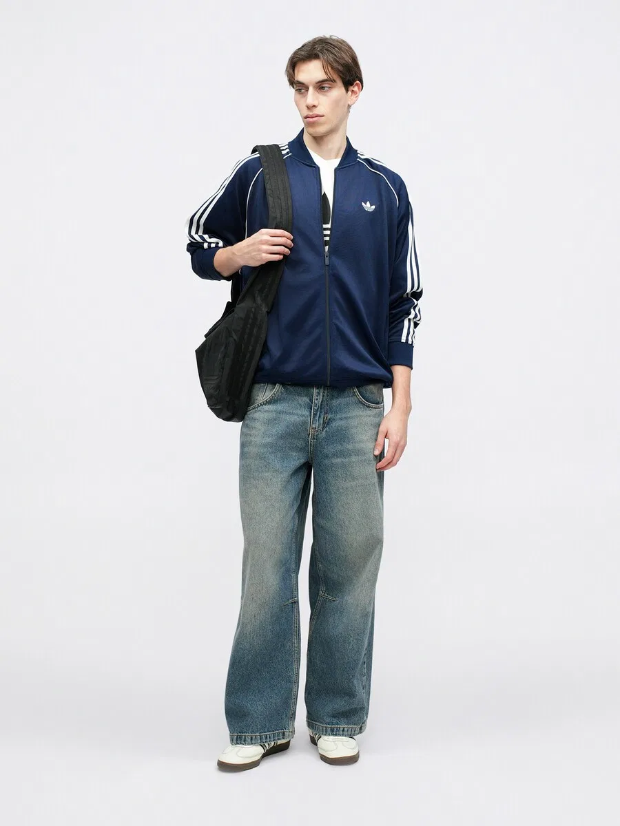Куртка ADIDAS ORIGINALS Between-Season 'SST Adicolor Classics' темно-синего цвета — фото 4